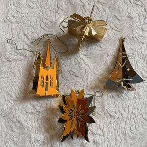 The Danberry mint gold Christmas ornament collection